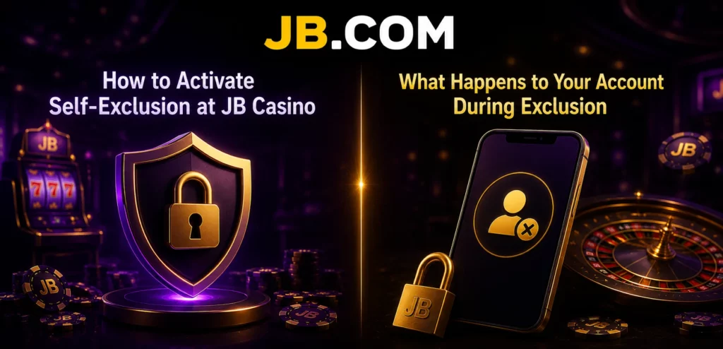 JB.COM self-exclusion guide and account restrictions during exclusion.